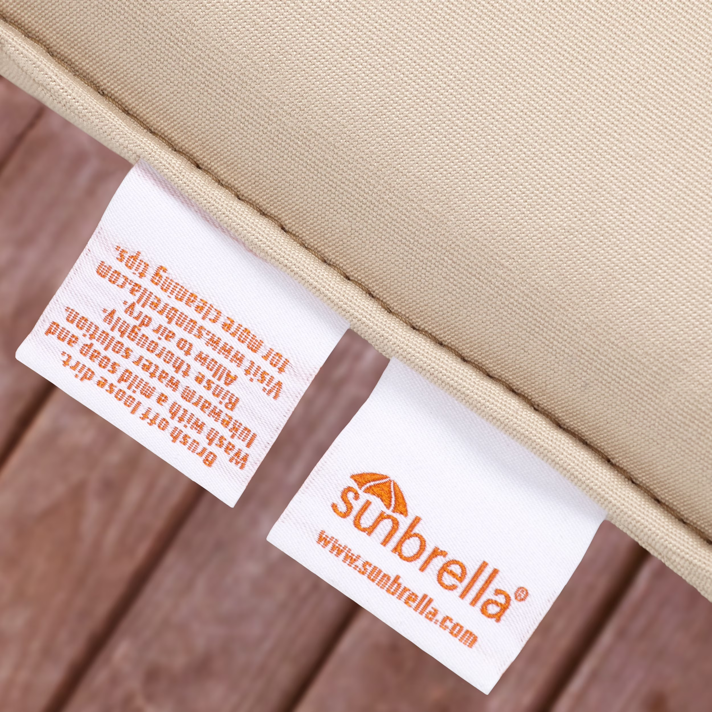 Mozaic Company Sunbrella Indoor/ Outdoor Corded Chair Cushion Set - 22" x 22" x 4" Canvas Spa - image 3