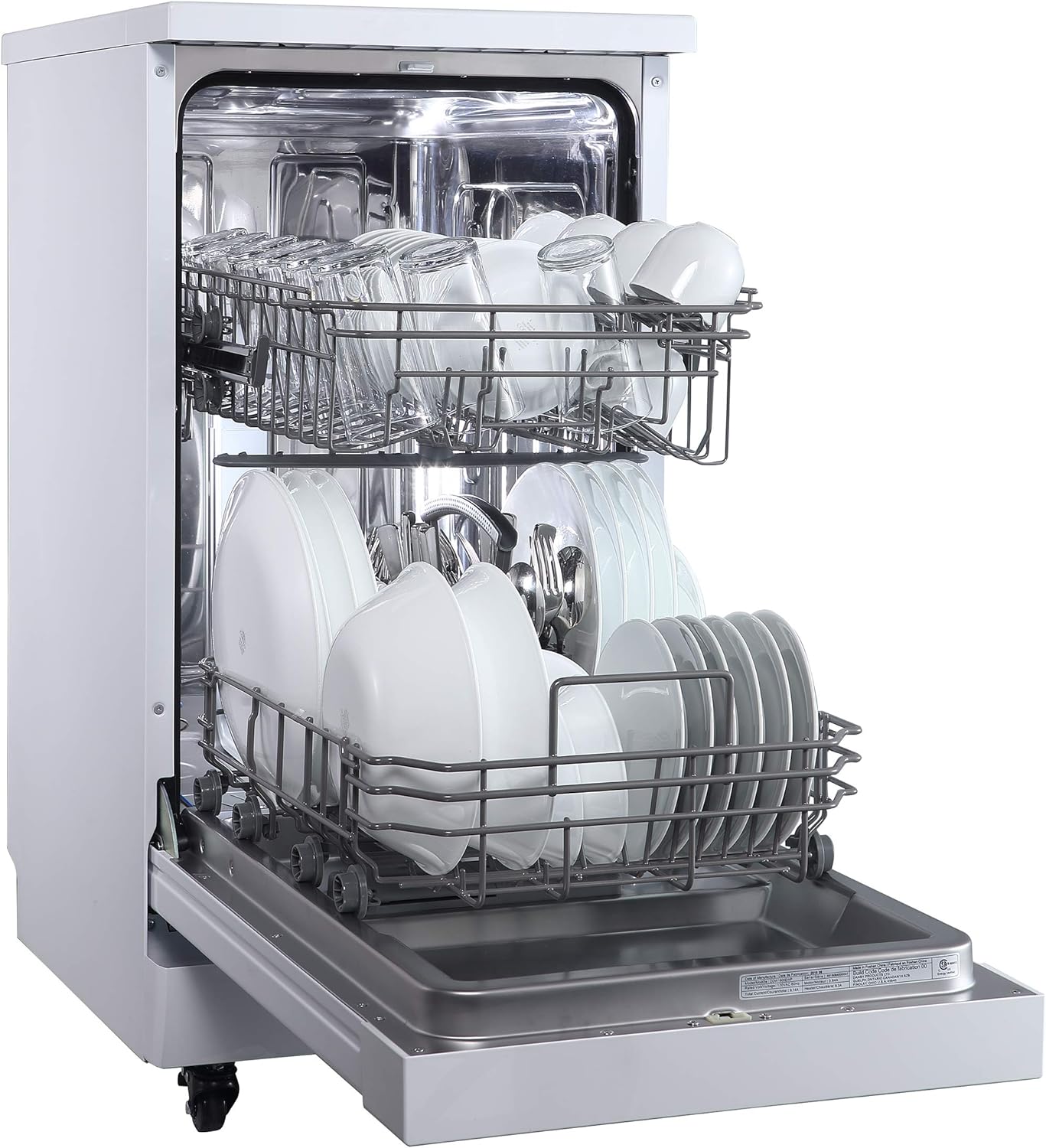 18 Inch Portable Dishwasher - 8 Place Settings Countertop/Compact Dish Washer White - product image 4