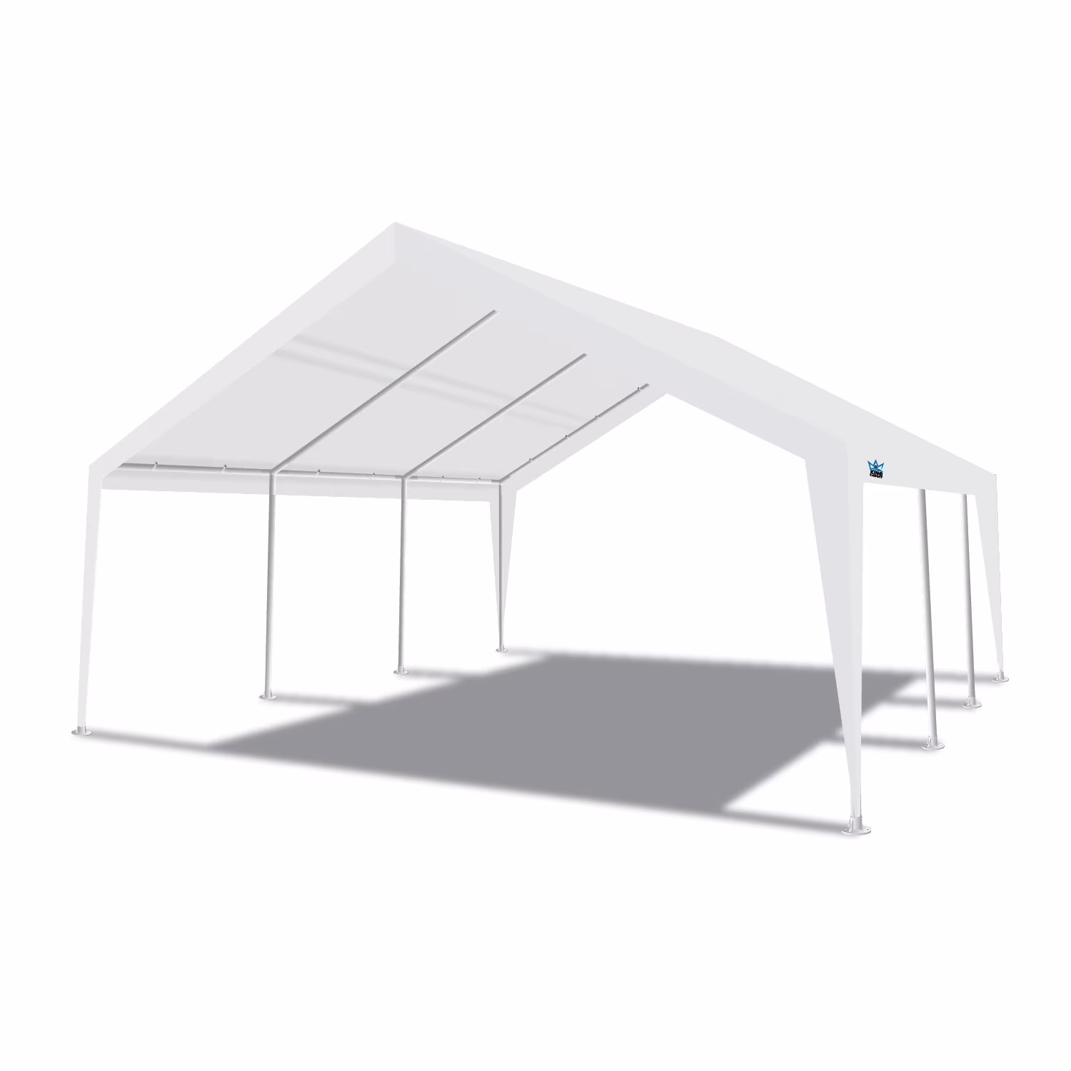 King Canopy Expandable Canopy 12' x 20' / 20' x 20', Steel Frame, 8-Leg, White - image 1