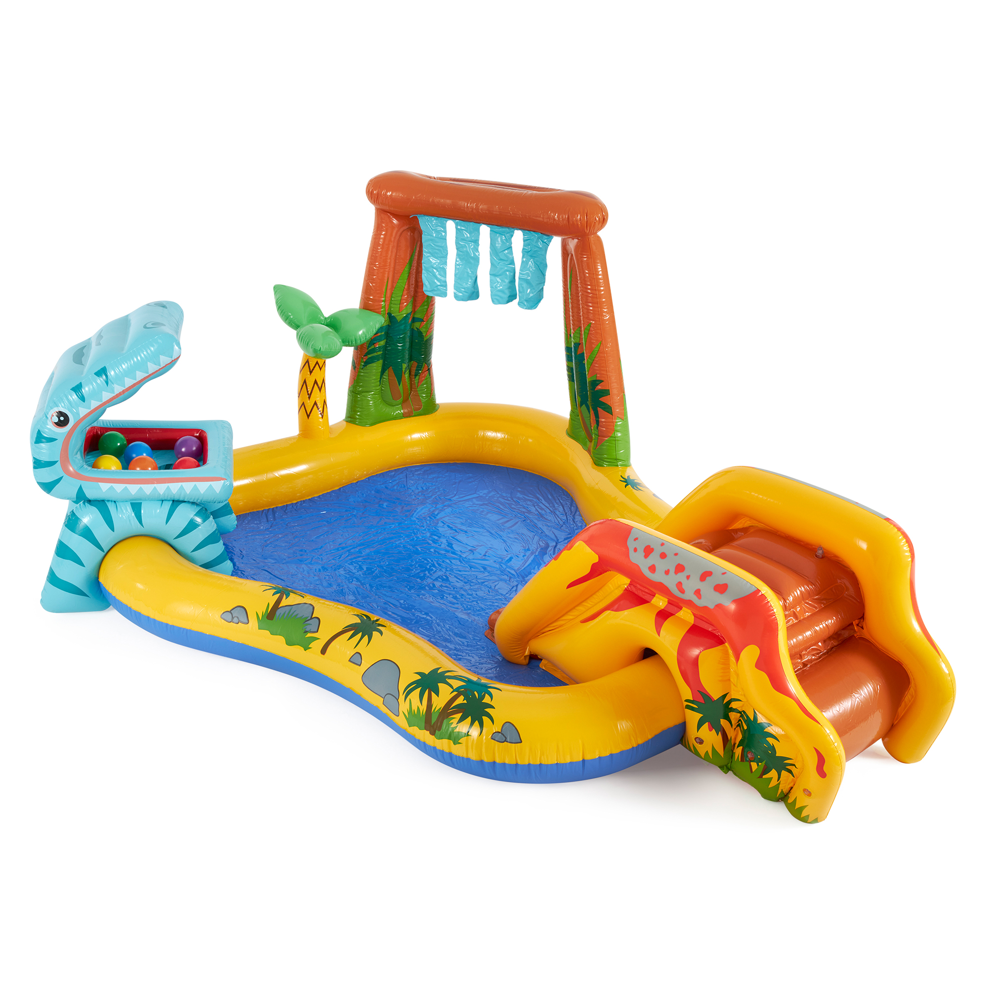 Intex 8ft x 6.25ft x 43in Dinosaur Play Pool & Inflatable Rainbow Play Pool - image 2