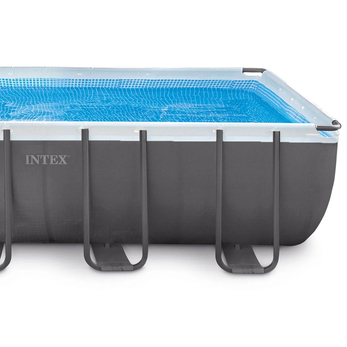 Intex 18' x 9' x 52" Ultra Frame Rectangular Above Ground Swimming Pool with Sand Filter Pump - image 4