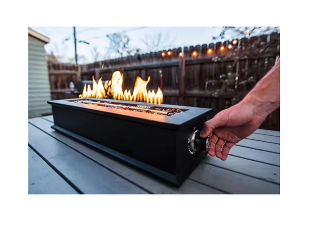 Loom X 28 in. W x 5.75 in. H Outdoor Rectangular Black LP Gas Tabletop Fire Pit - image 4