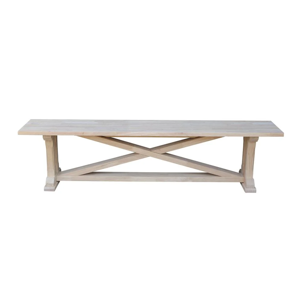 Double X-Back Bench With Arms and Shelf - image 6