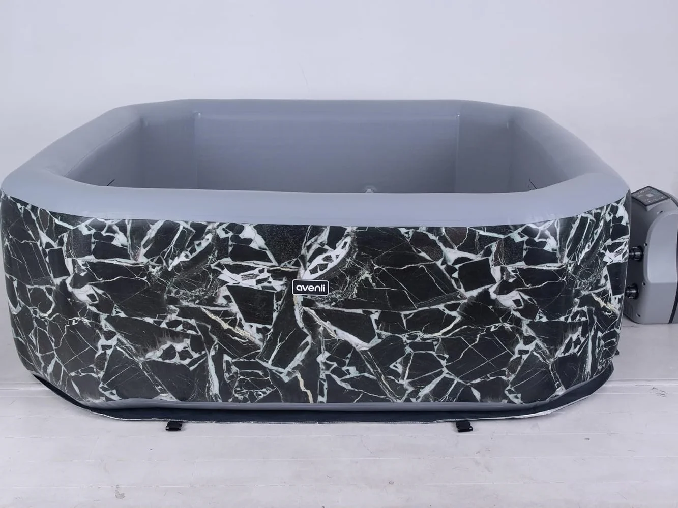 Garvee Inflatable Hot Tub 82.67 x 82.67 x 27.55", for 4-6 Persons, 105 Jets, Marble Design - image 6