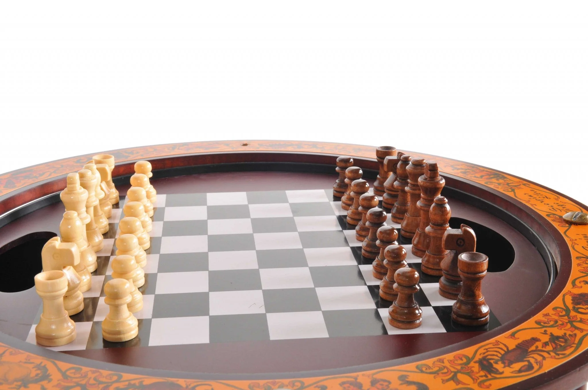 16.5" x 16.5" x 22" Red Globe with Chess Holder - image 4