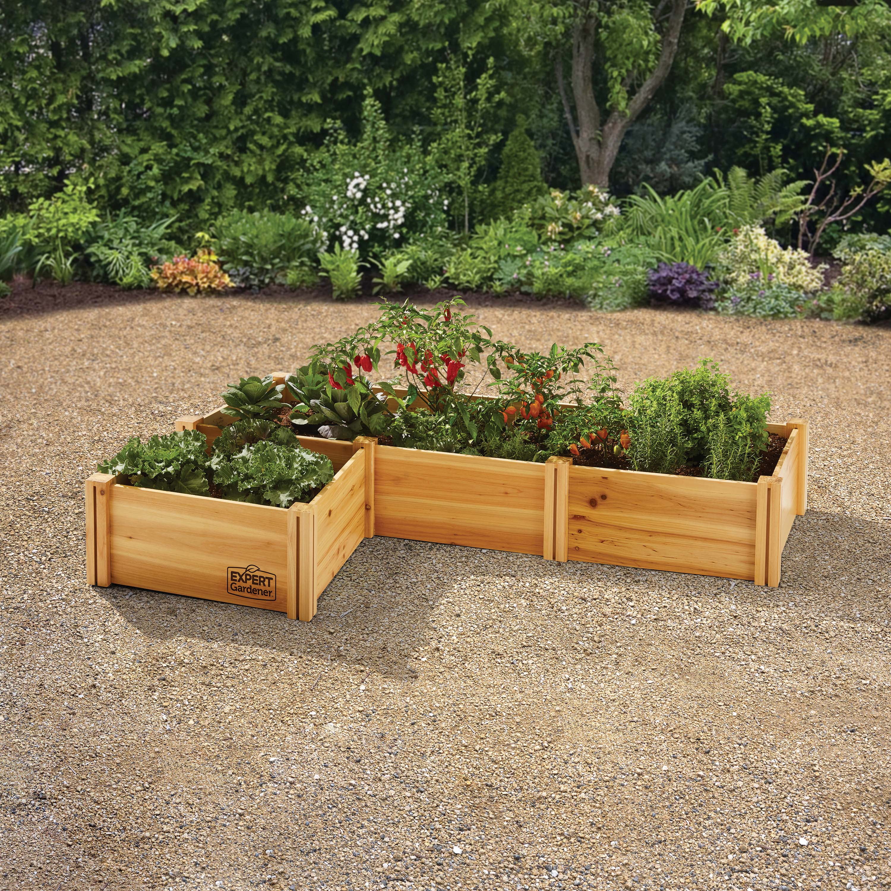 Expert Gardener Outdoor Wood Garden Bed, 7.4 ft L x 2 ft W x 10.6 in H - image 6