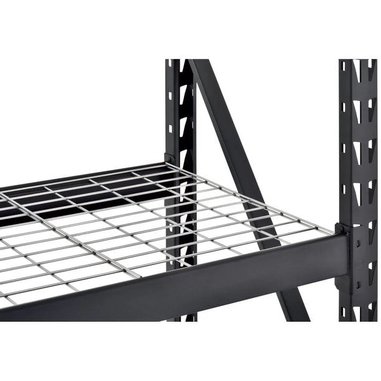 Muscle Rack 77"W x 24"D x 72"H 4-Tier Welded Steel Storage Rack, Black - image 7