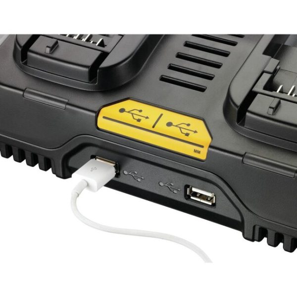 12V/20V Dual Battery Charger Charging Station for Jobsite Tools, Black - product image 3