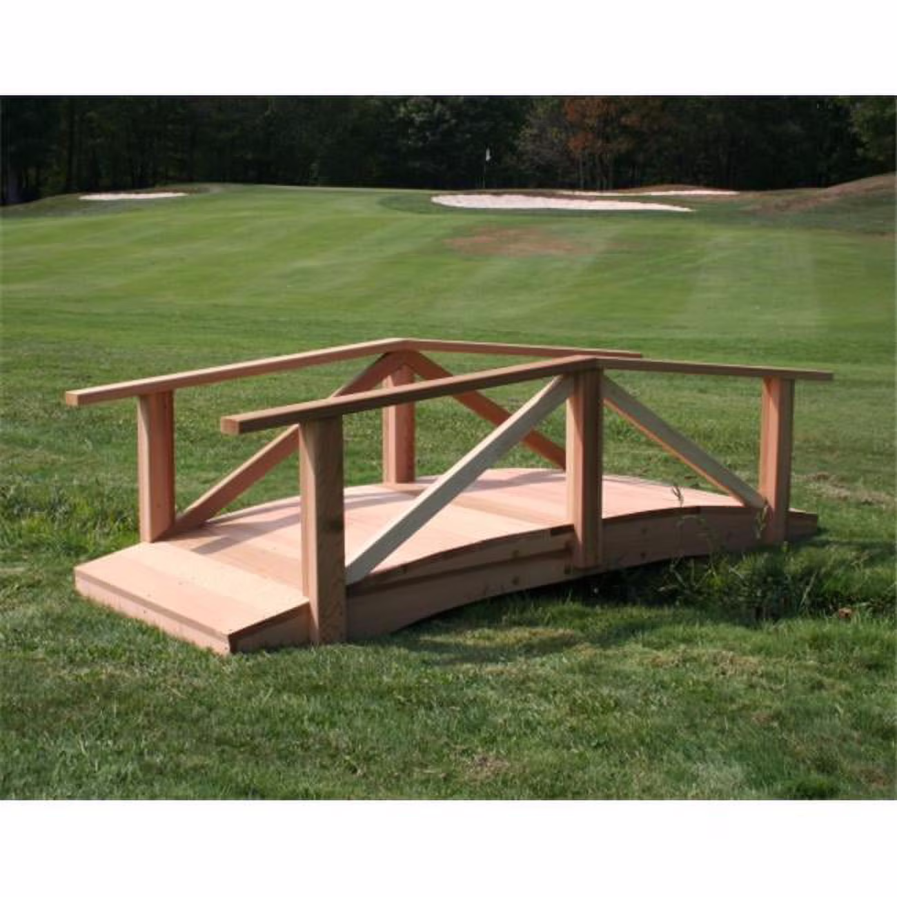 Creek Vine Designs Cedar Pearl River Garden Bridge - Natural - 28in.H x 48in.W x 36in.D - image 1
