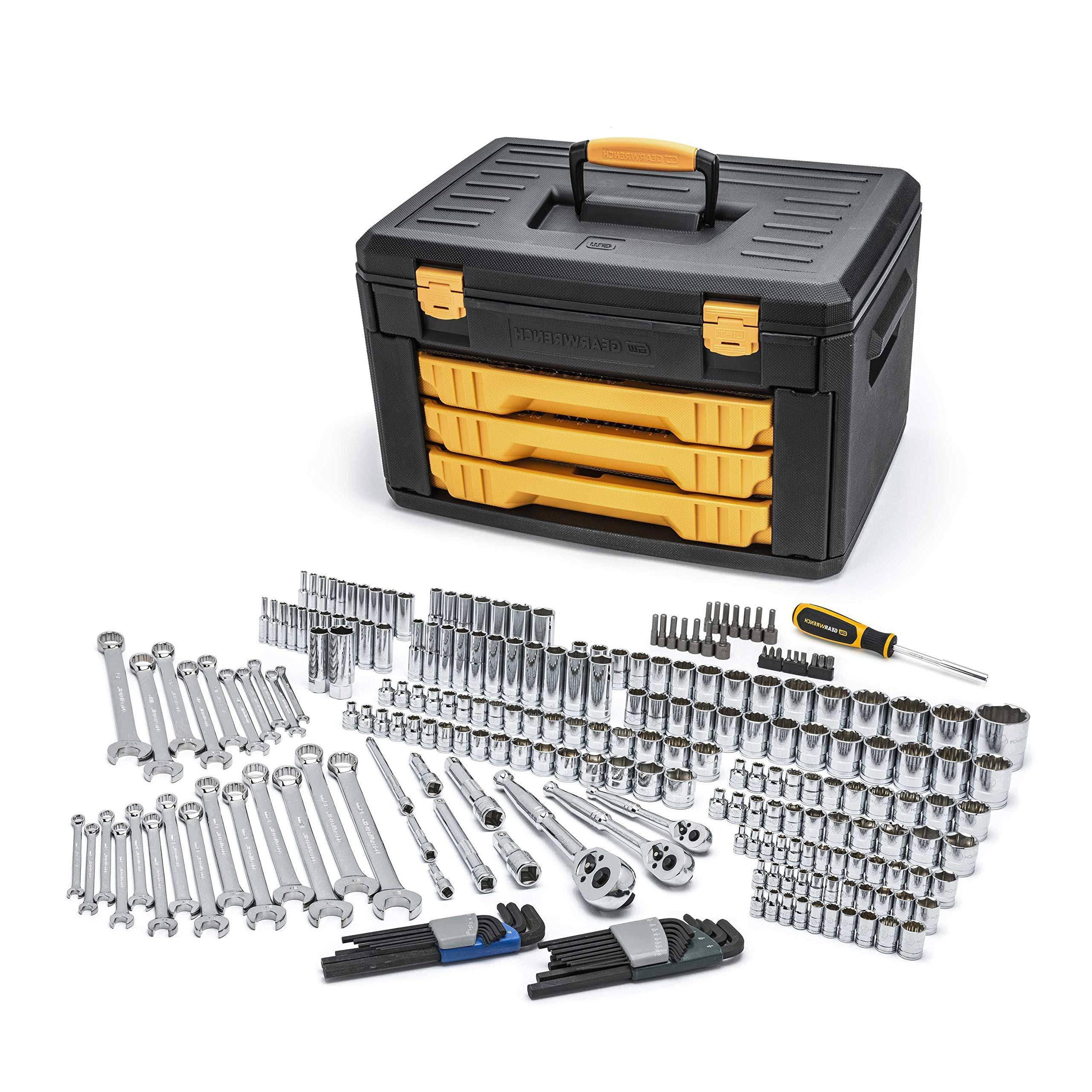Allen 3-Drawer Mechanics Tool Set - SAE & Metric Sockets, Ratchets, Wrenches and Storage Case - product image 1
