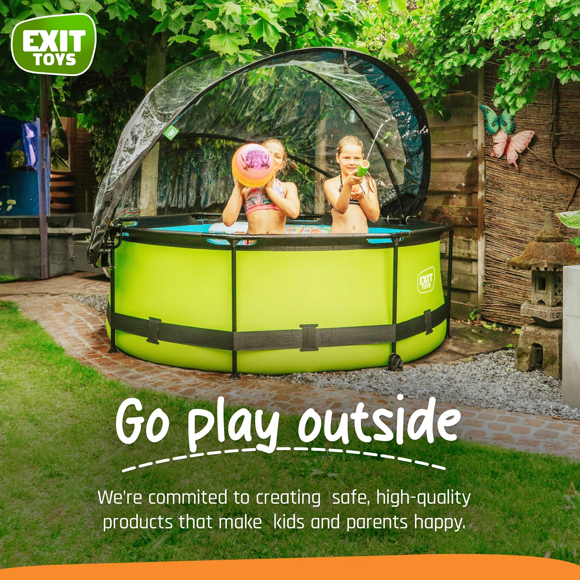 EXIT Toys UV Resistant Pool Covers, PVC Transparent, 104" x 104" x 55" - image 6
