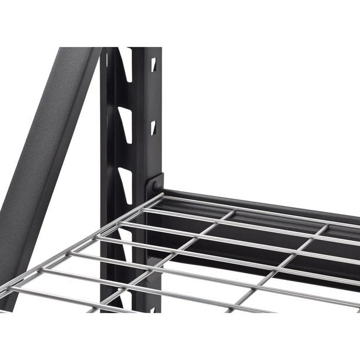 Muscle Rack 77"W x 24"D x 72"H 4-Tier Welded Steel Storage Rack, Black - image 6