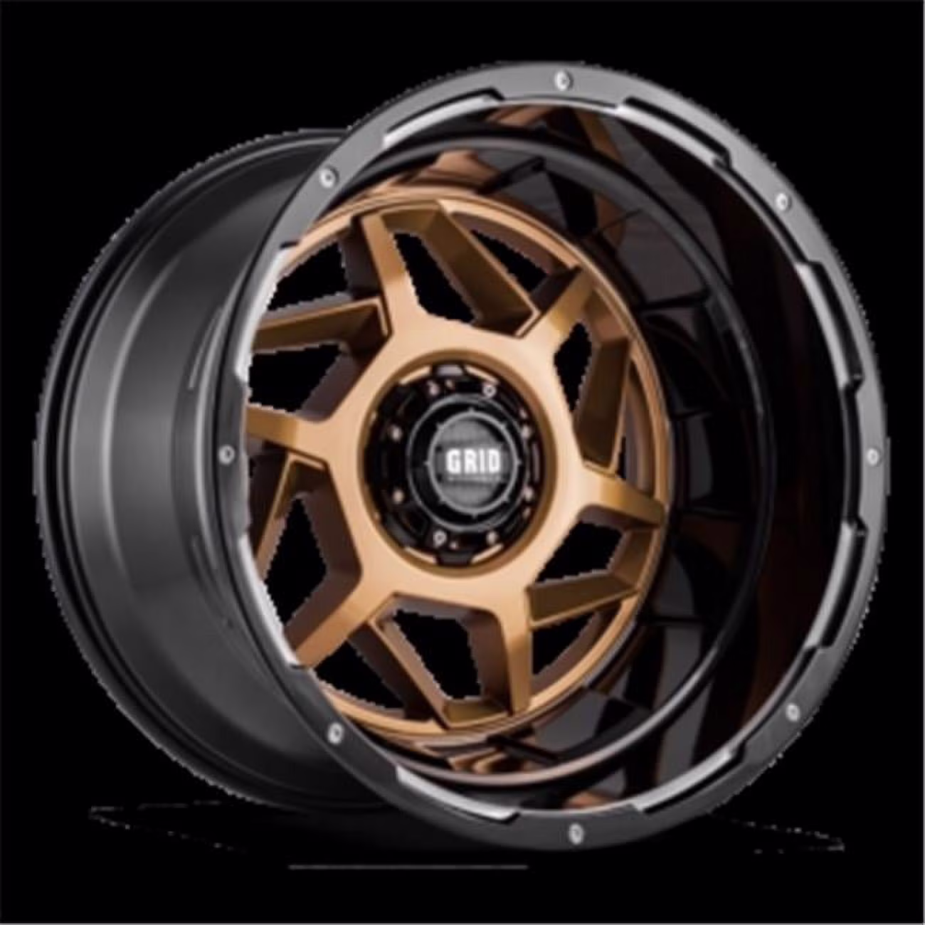 D2952R87 20 x 9 GD14 0 mm Offset 5 x 127 Gloss Bronze with Black Lip Wheel - image 1