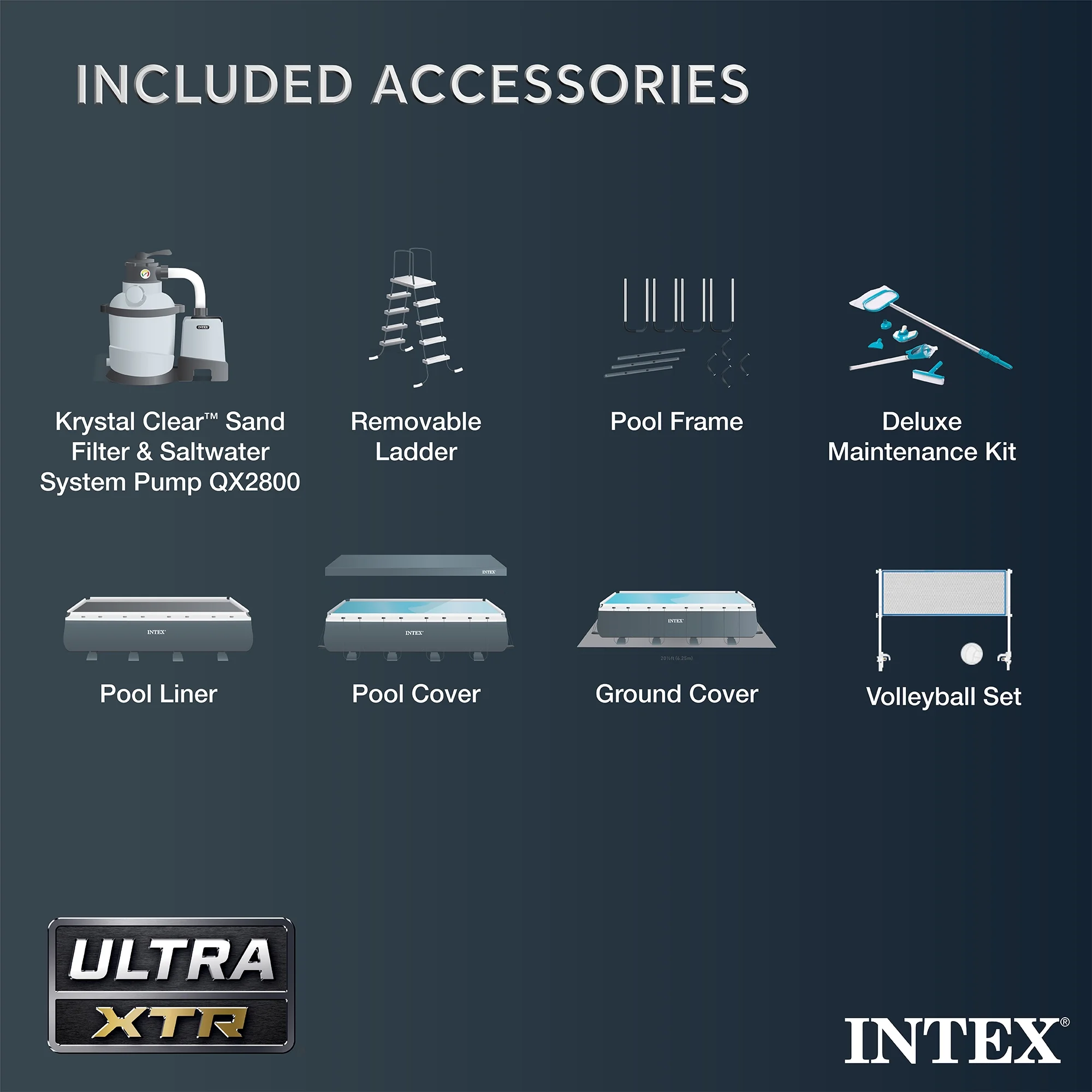 INTEX 32ft x 16ft x 52in Ultra XTR Above Ground Pool, Floats (2 Pack), & Inflatable Cooler - image 6