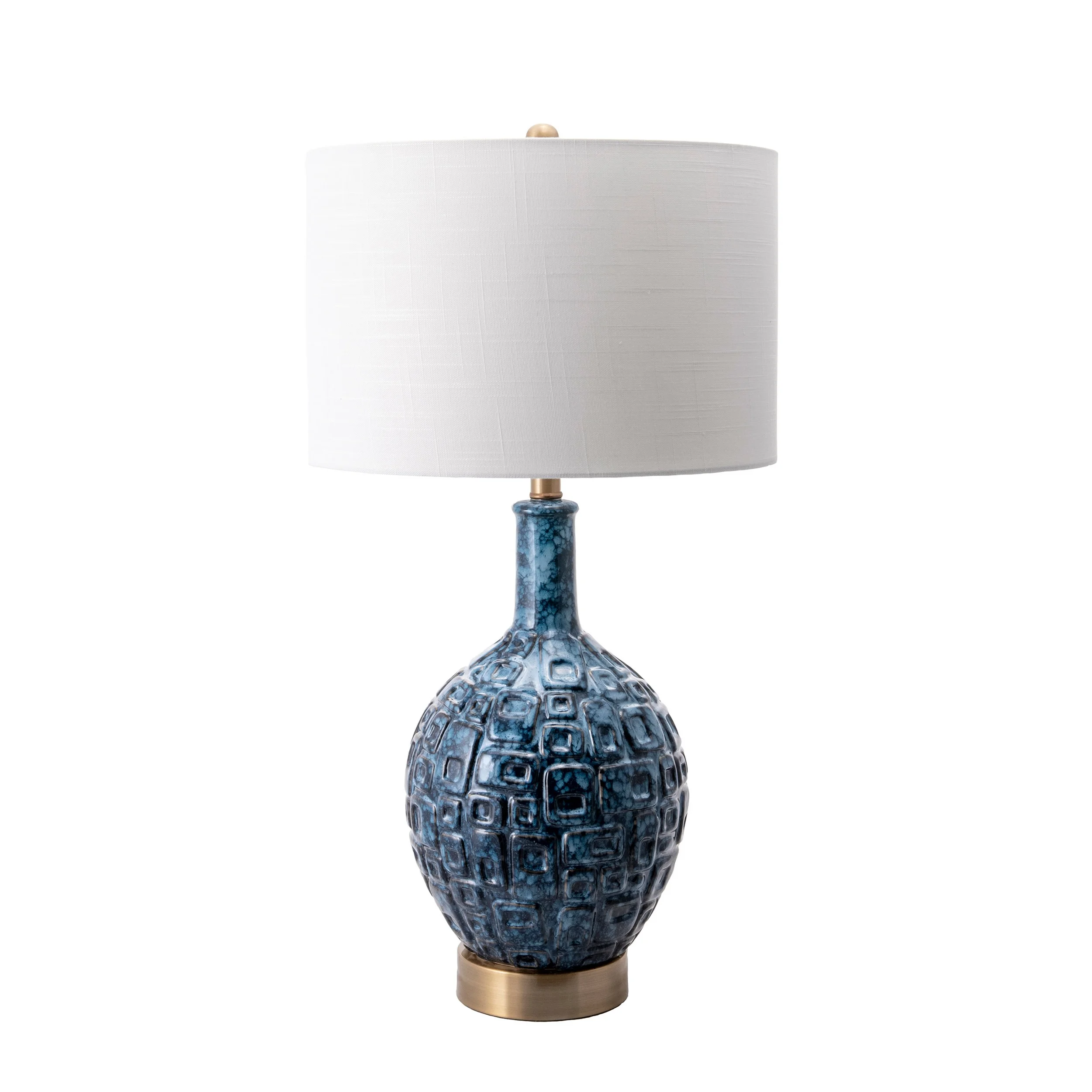 nuLOOM Tucson 28" Ceramic Table Lamp, 28" H x 15" W x 15" D, Blue - image 2