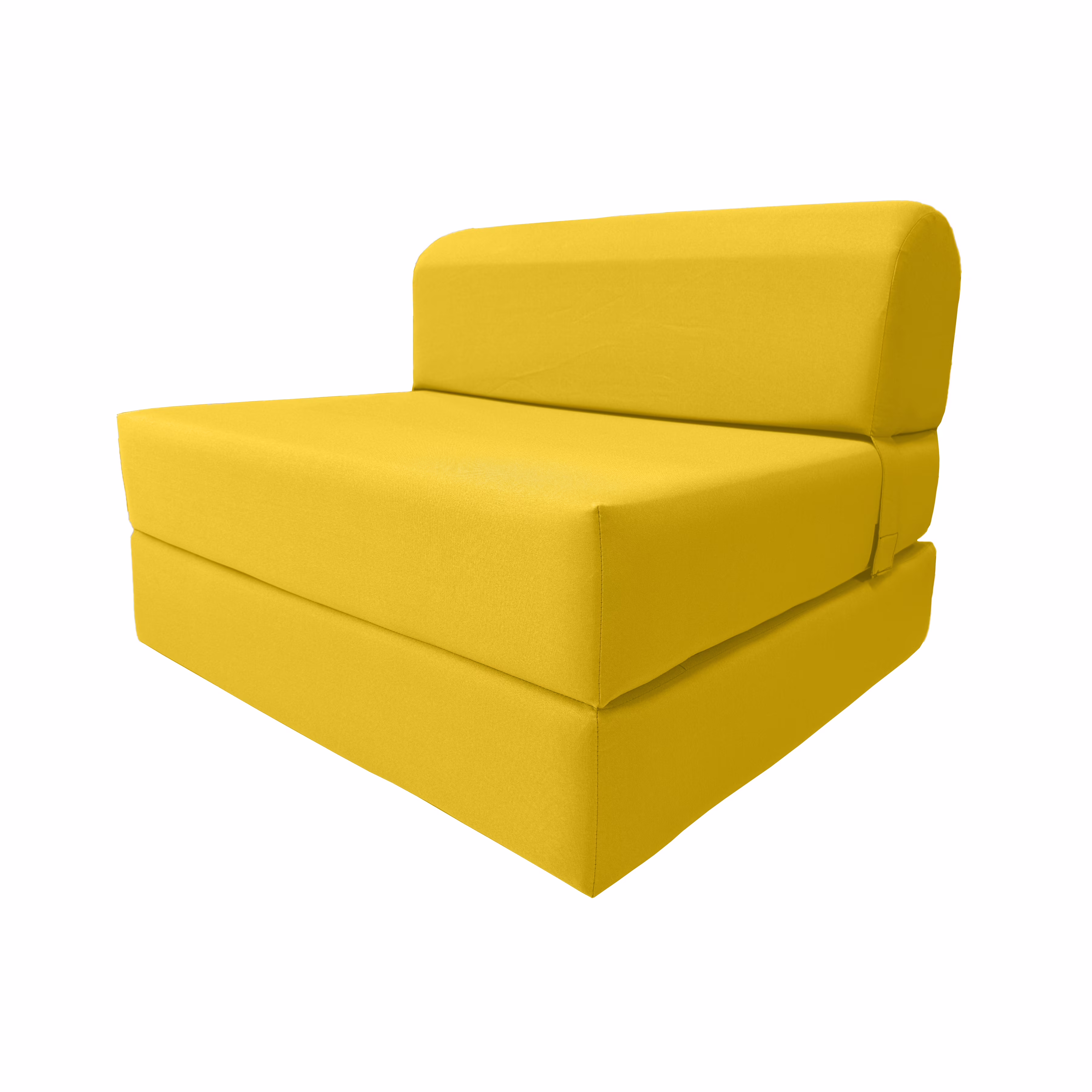 Yellow Sleeper Chair Folding Foam Beds, Portable Studio Sofa Guest Bed, 6 x 32 x 70 - image 1