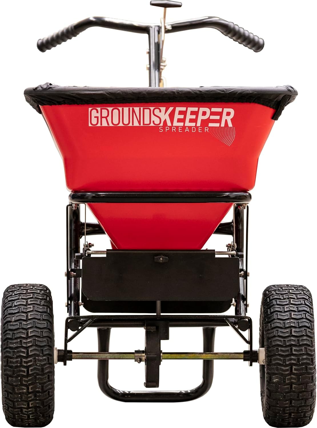 100 lb Walk Behind Push Spreader - Multi Purpose Fertilizer Seed Salt & De-Icer Spreader - product image 2