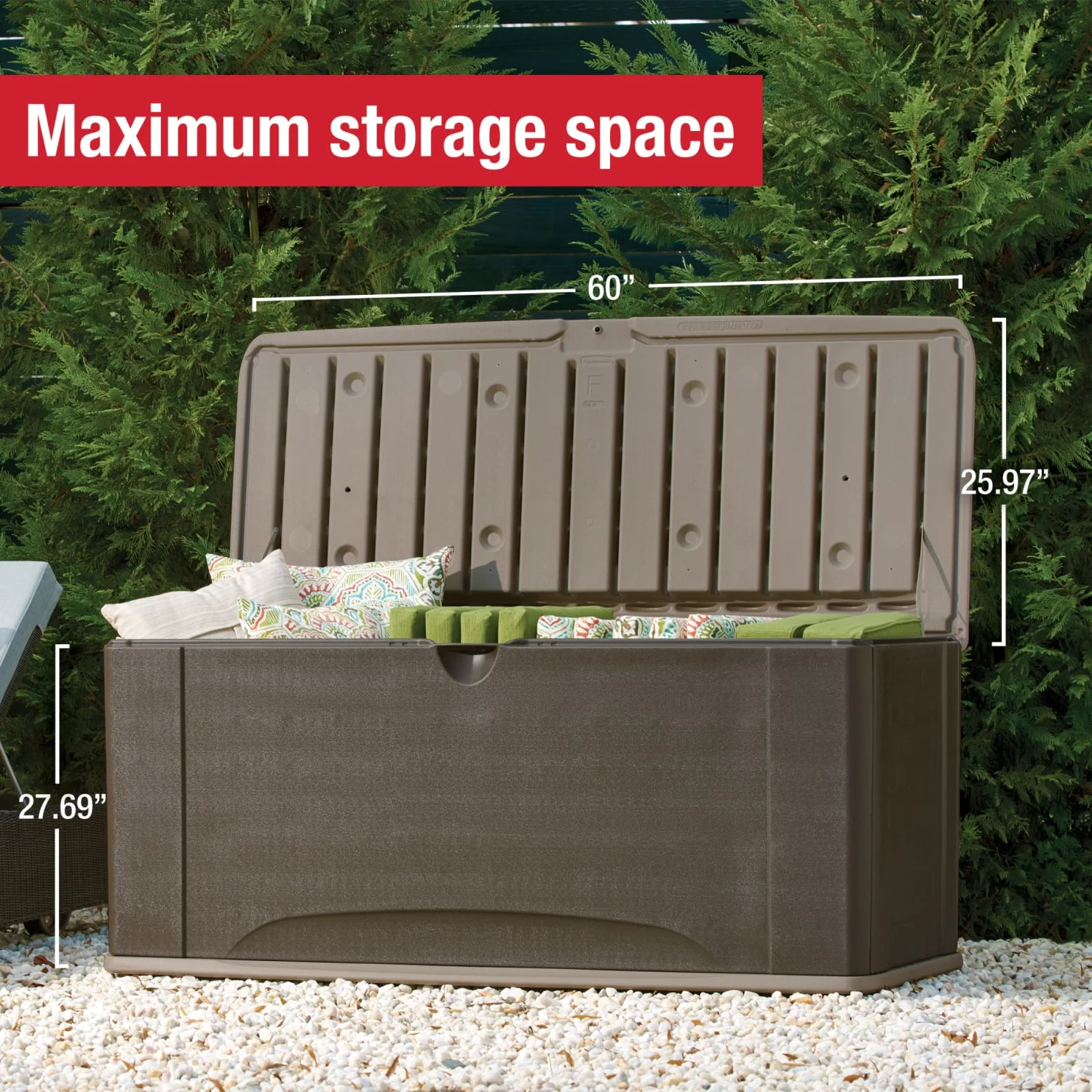 Rubbermaid Deck Box with Seat - X-Large - image 3