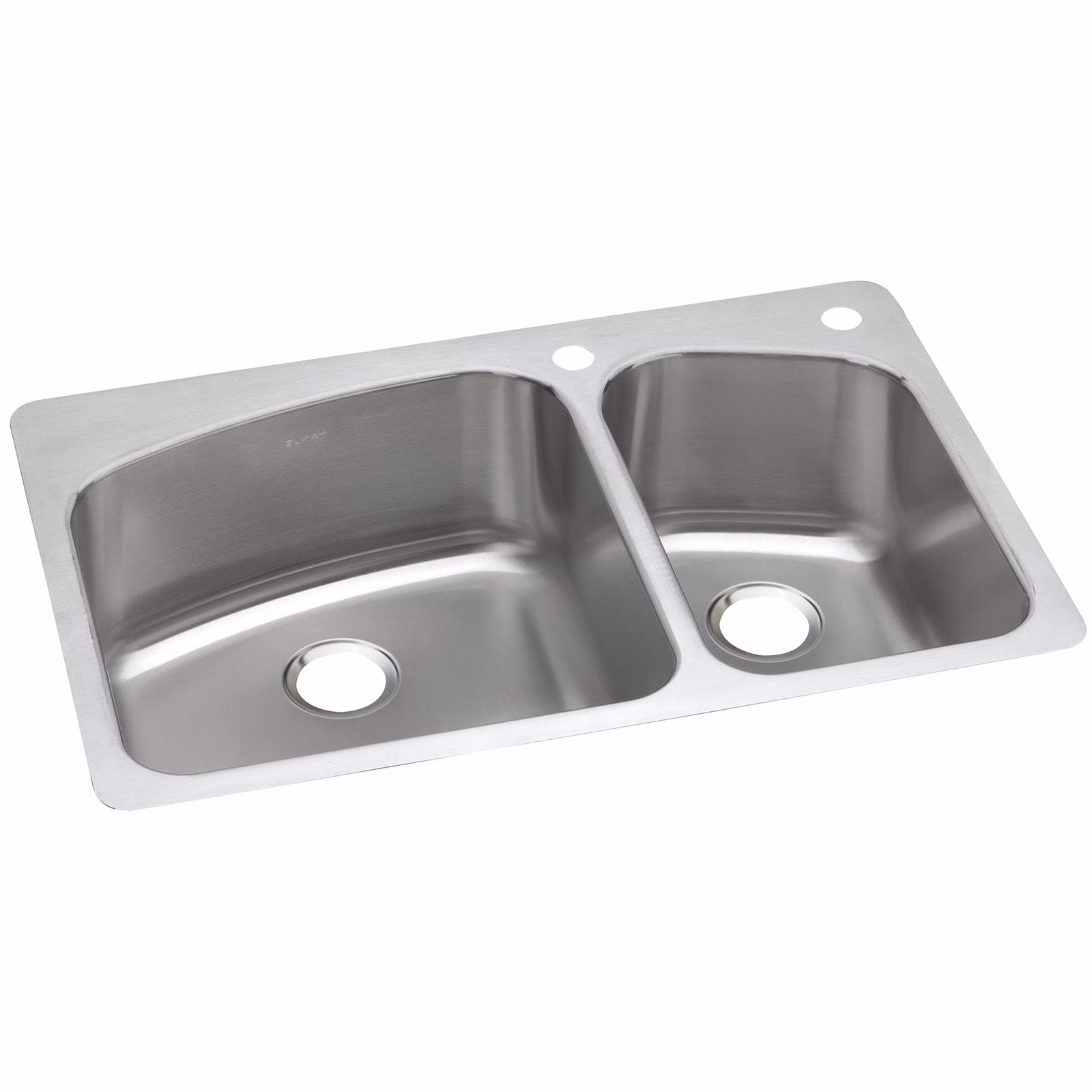 Elkay Dayton Stainless Steel 33" x 22" x 8", 60/40 Double Bowl Dual Mount Sink - image 3