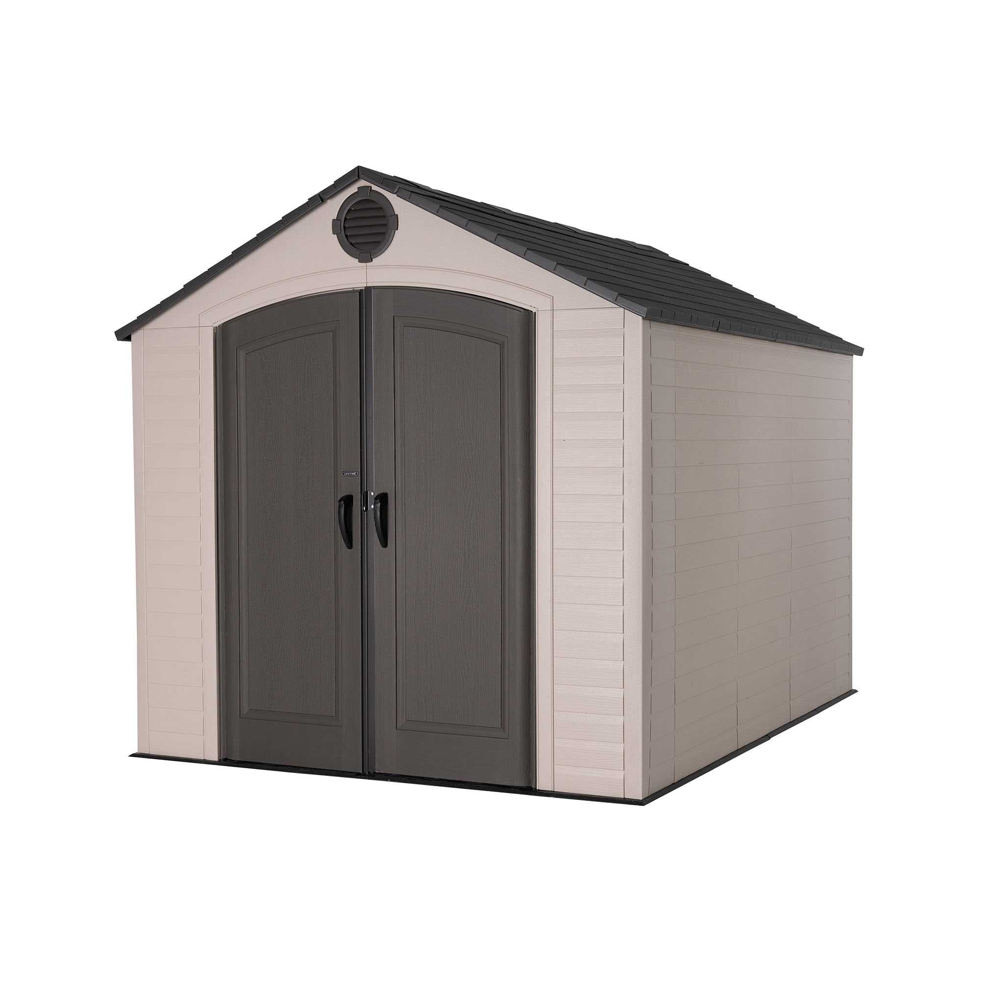 Lifetime 8 x 10 ft Outdoor Storage Shed - HDPE Shed with Steel Reinforced Doors and Skylights - product image 1