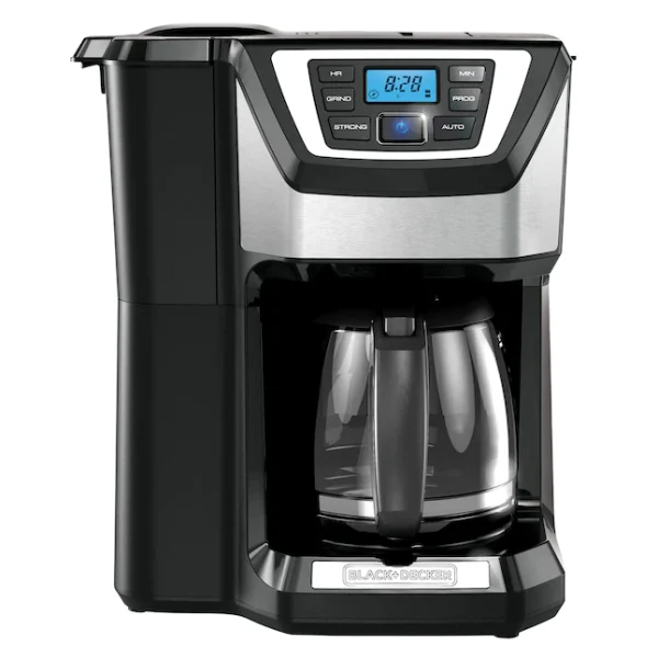 12-Cup Programmable Coffee Maker with Built-In Grinder, Stainless Steel Drip Coffee Machine with Auto Brew - product image 2
