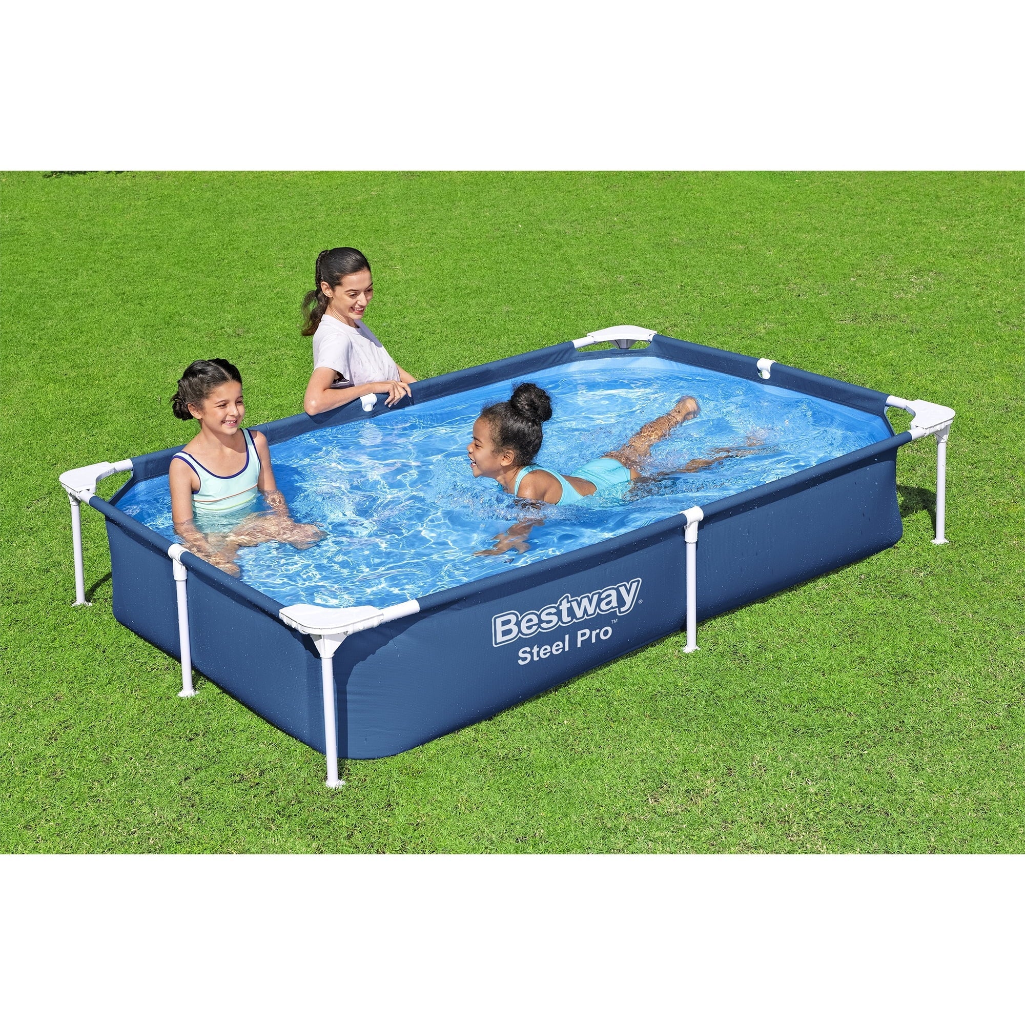 Bestway Steel Pro 87" x 59" x 17" Rectangular Above Ground Swimming Pool - image 3