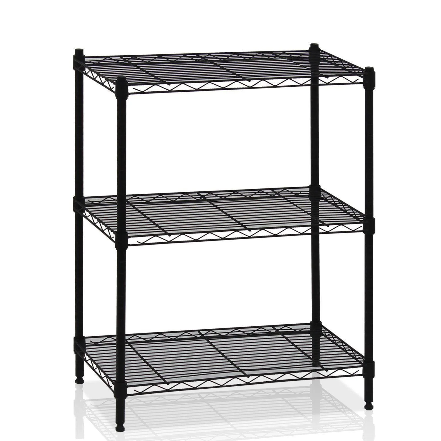Winado 23'' x 13'' x 31'' Microwave Bakers Storage Wire Rack with 3-Shelf, Black - image 7