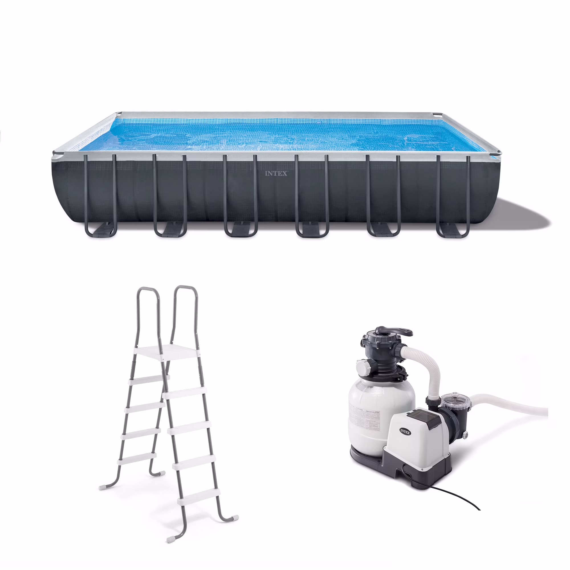Intex 24' x 12' x 52" Ultra XTR Rectangular Frame Swimming Pool Set + Pump - image 1
