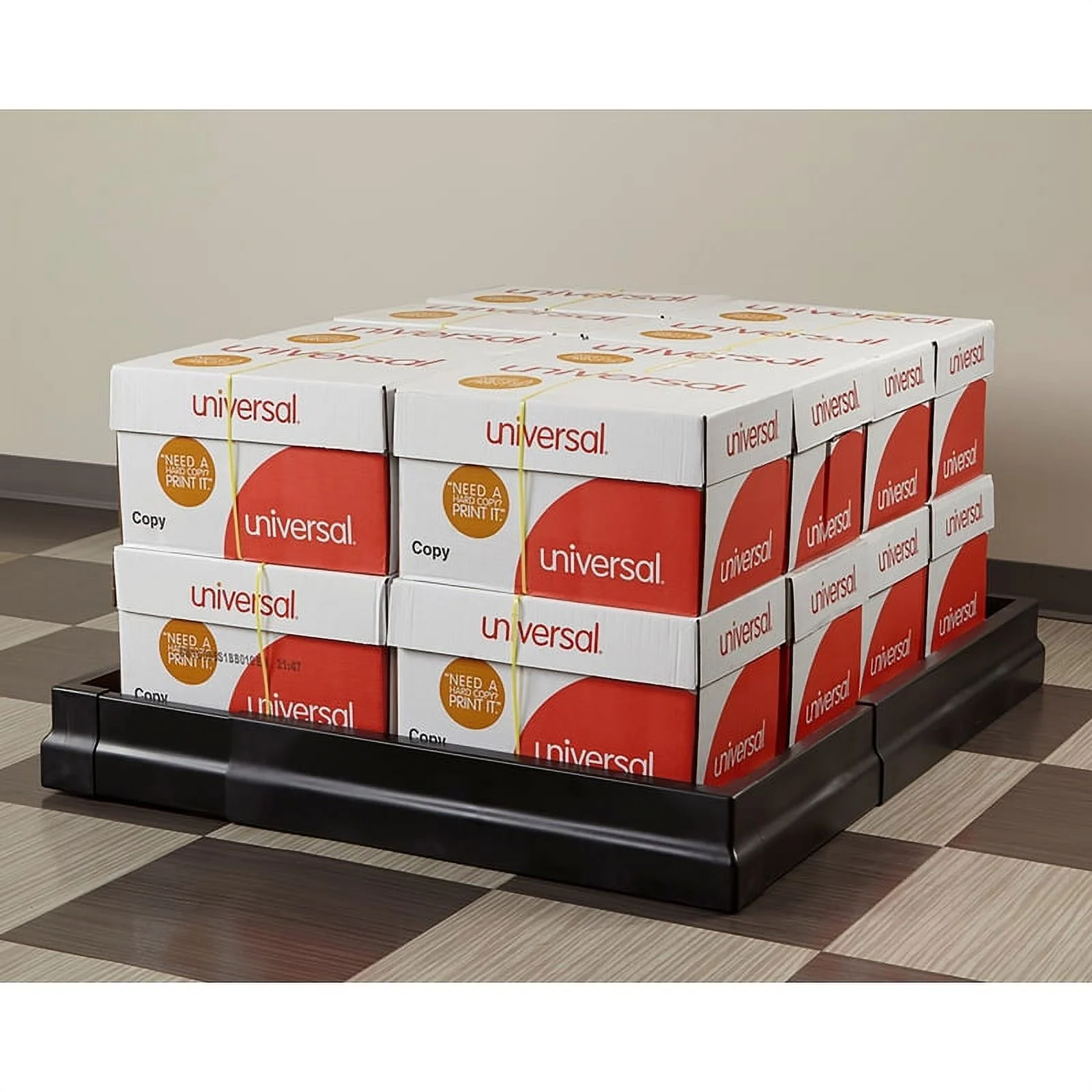 Kinter 9717430 6 x 28 x 28 in. Adjustable Pallet Plastic Guard, Large - Black - image 2