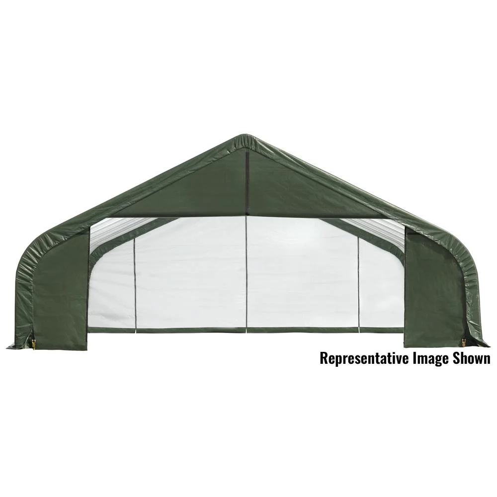 ShelterLogic 28' x 20' x 20' Peak Style Shelter, Green - image 2