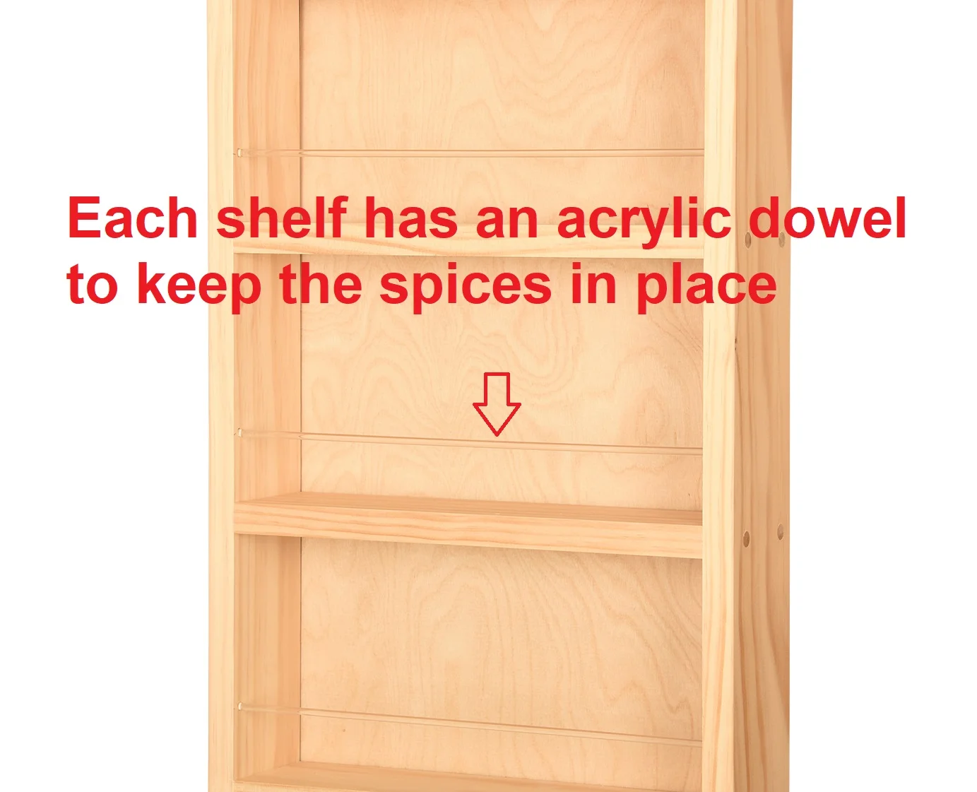 Minos Primed Gray On the Wall Spice Rack 69"h x 11"w x 3.5"d - image 4