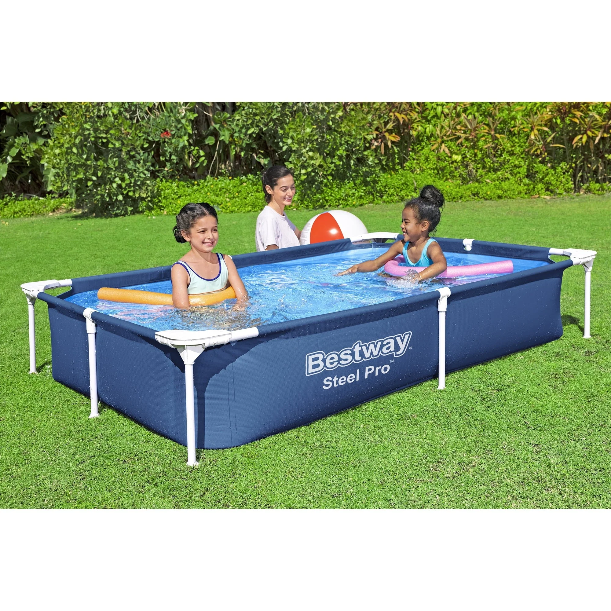 Bestway Steel Pro 87" x 59" x 17" Rectangular Above Ground Swimming Pool - image 6