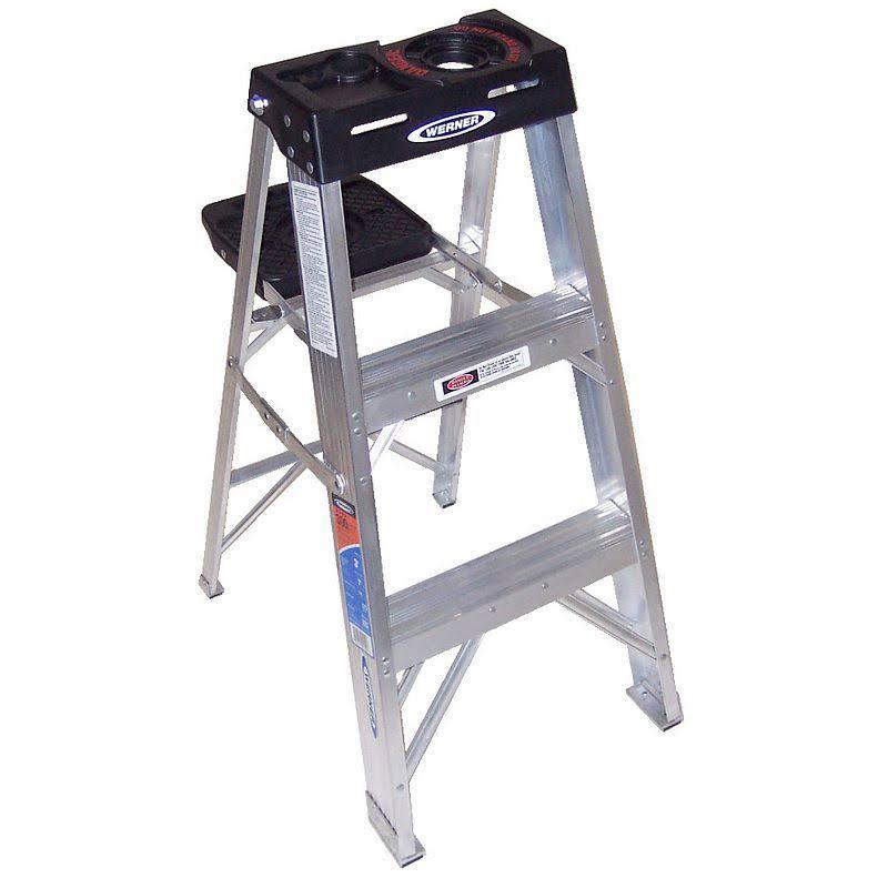 3 ft Aluminum Step Ladder - 300 lb Capacity Folding Stepladder - product image 1
