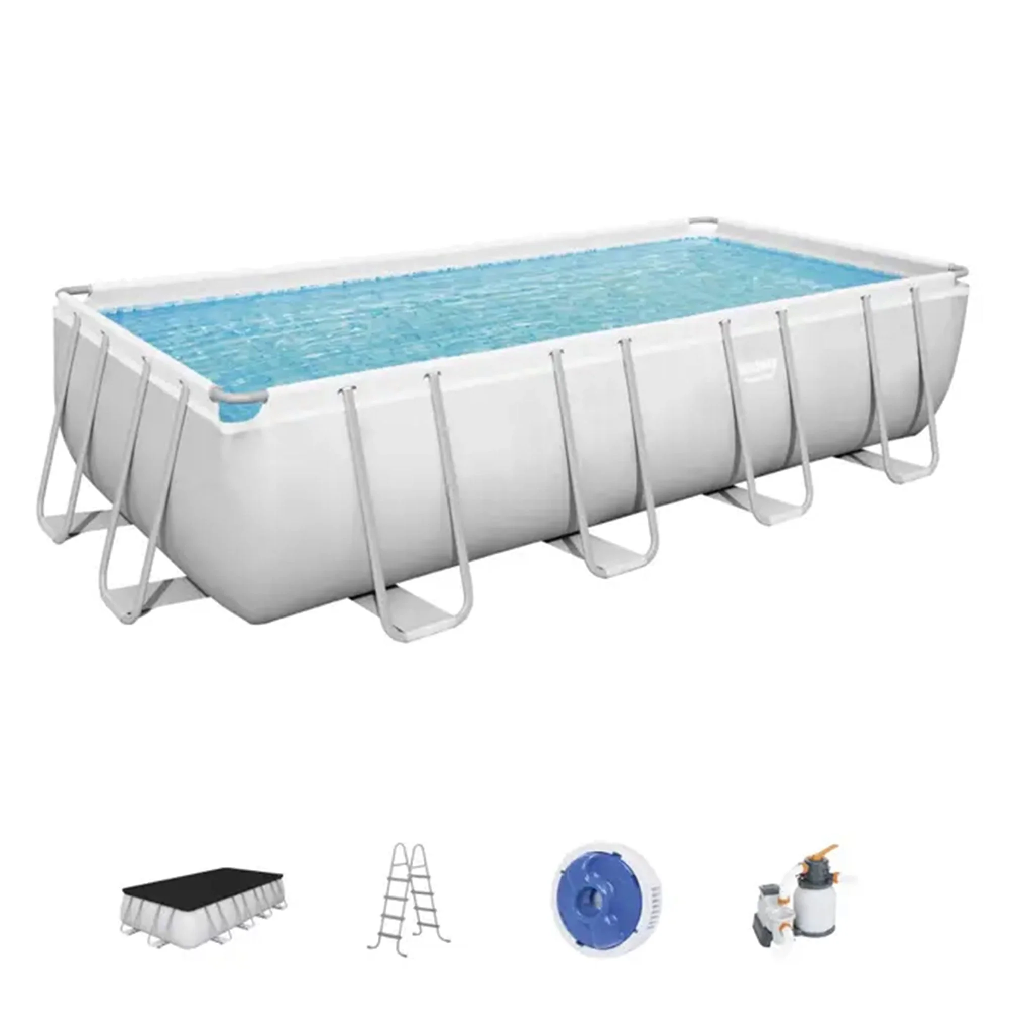 Bestway Power Steel 18' x 9' x 48" Rectangular Above Ground Pool Set - image 1