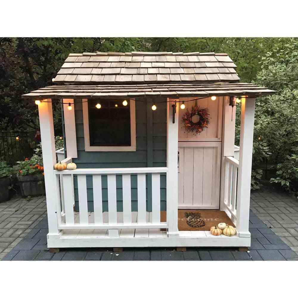 Little Squirt 6x6 ft Cedar Wooden Playhouse for Kids, Outdoor Backyard Playhouse with Dutch Door, Screened Windows & Floor Included - product image 7