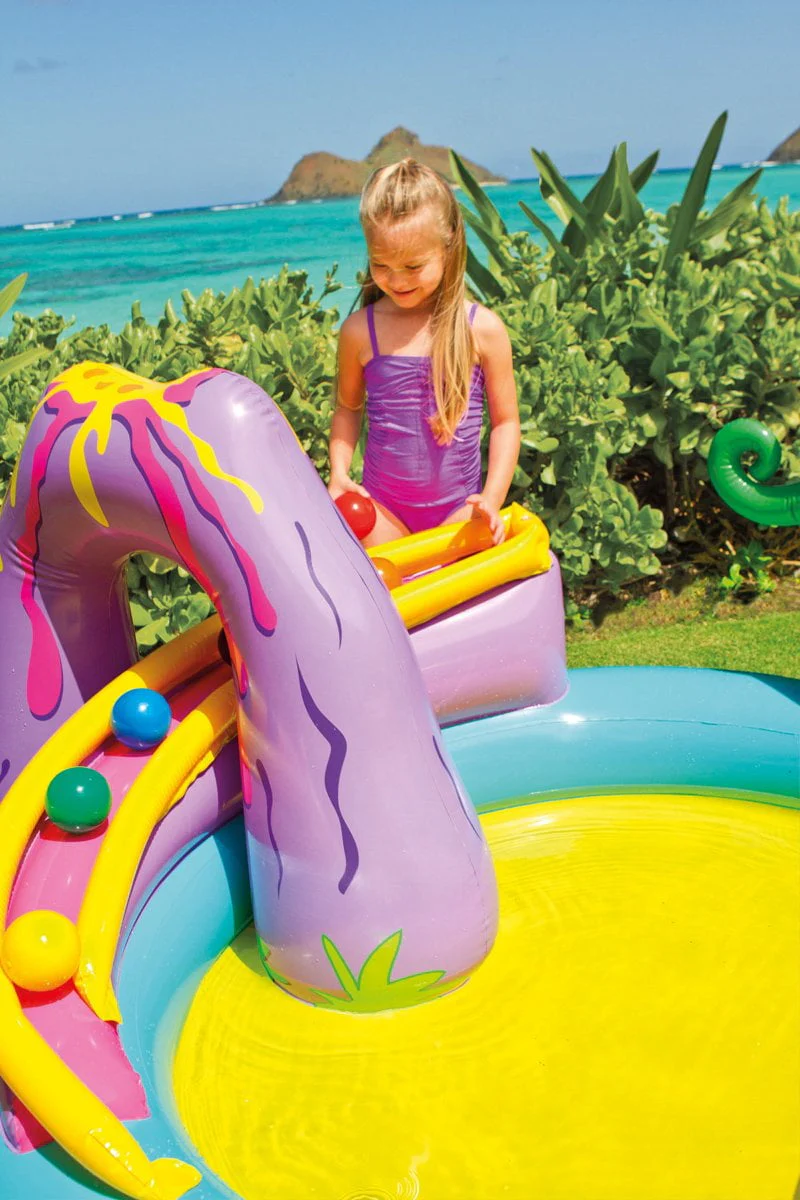 Intex 11' x 7.5' x 44" Dinoland Play Center Kiddie Swimming Pool w/ air pump - image 5