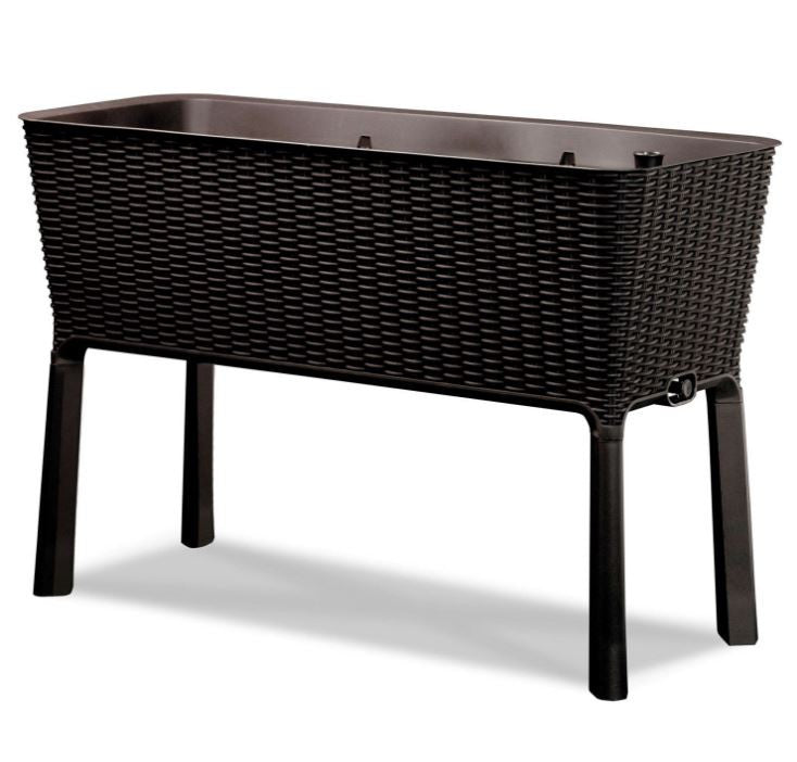 31.7 Gallon Raised Garden Bed Planter - Resin Wicker Elevated Planter with Water Indicator - product image 1