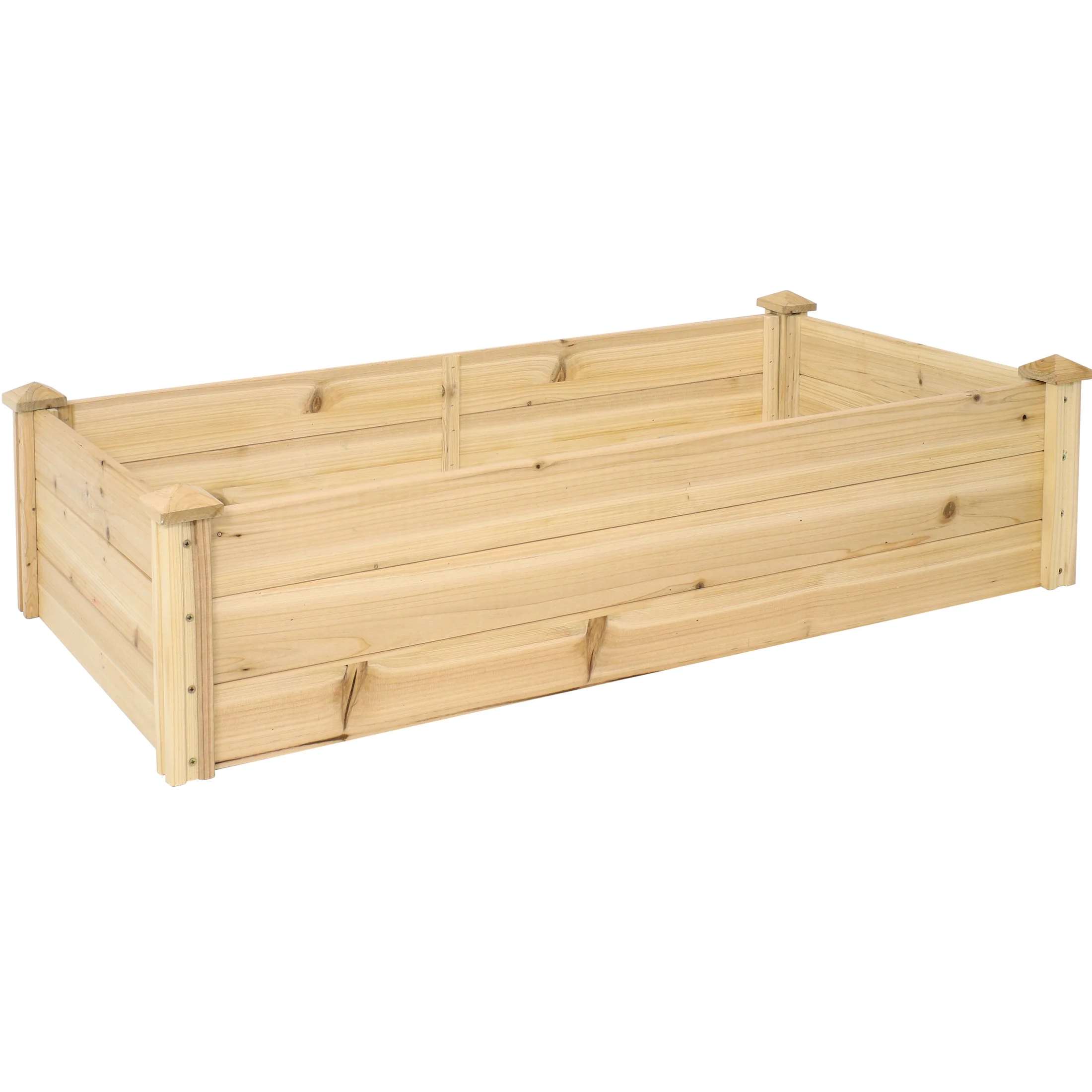 Sunnydaze 24" x 48.25" x 12.25" Rectangular Natural Wooden Outdoor Raised Garden Bed - image 2