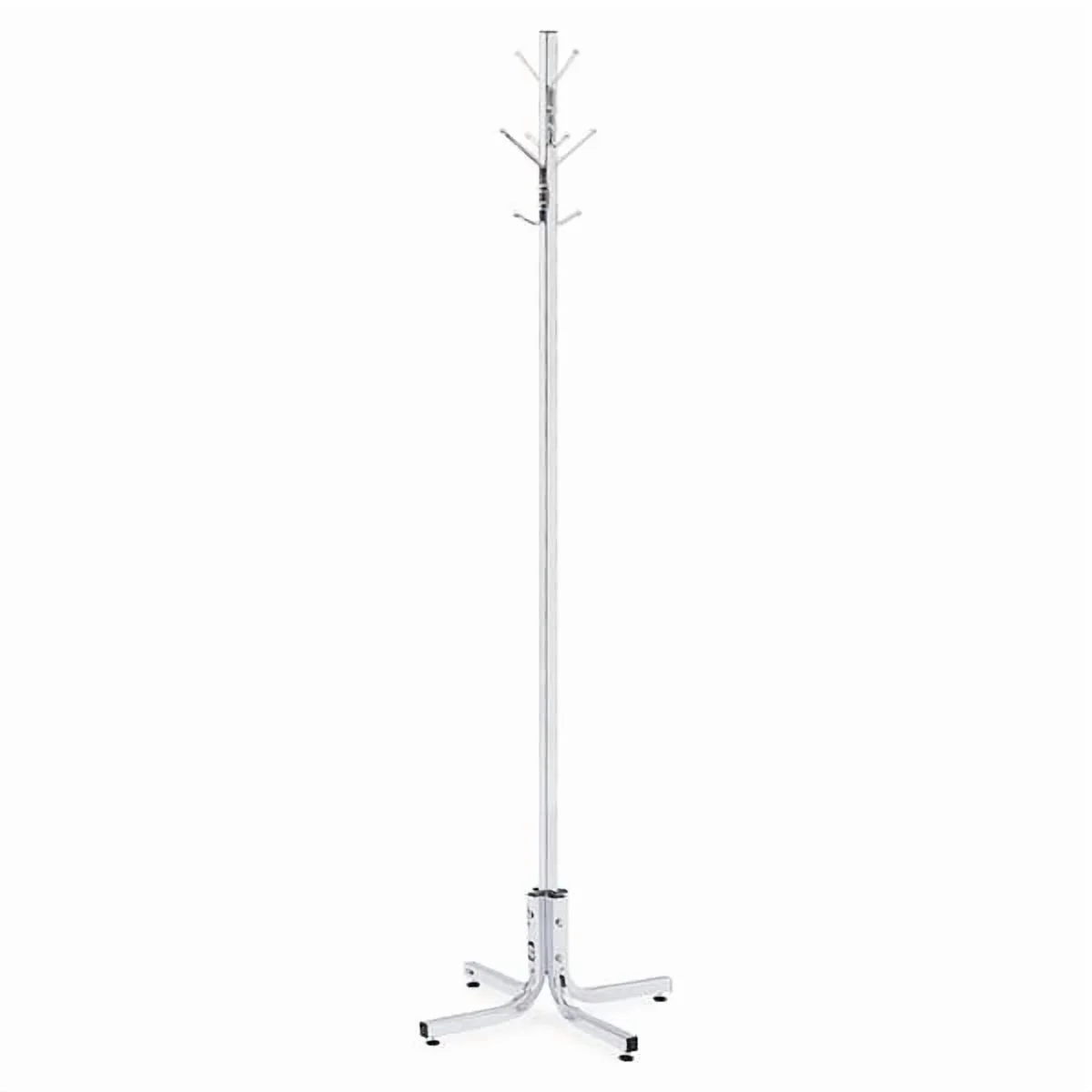 Safco's Metal Chrome Office Standing Coat Rack - 21"D x 21"W x 70"H - image 2