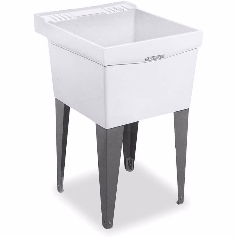 MUSTEE 20 in W x 24 in L x 34 in H, Floor Mount, Thermoplastic, Utility Sink - image 1