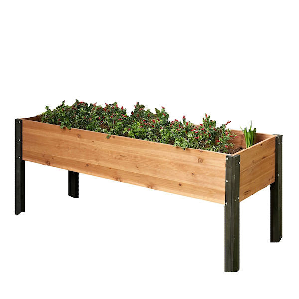 70 Inch Elevated Wooden Raised Garden Bed Planter Box - Outdoor Vegetable & Flower Gardening Bed - product image 1
