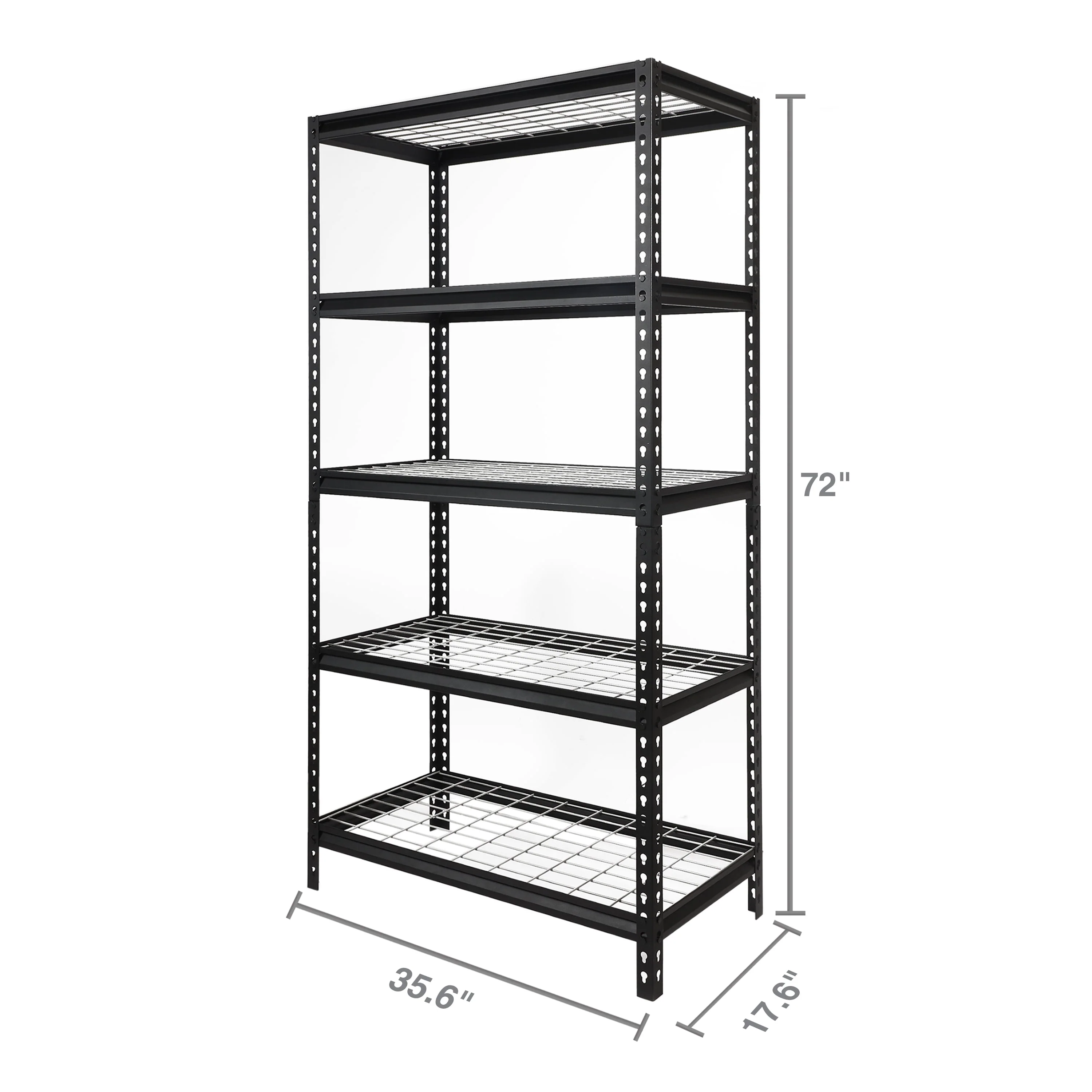 WORKPRO 36" W x 18" D x 72" H 5-Tier Freestanding Shelf, Storage Rack, Adult - image 2