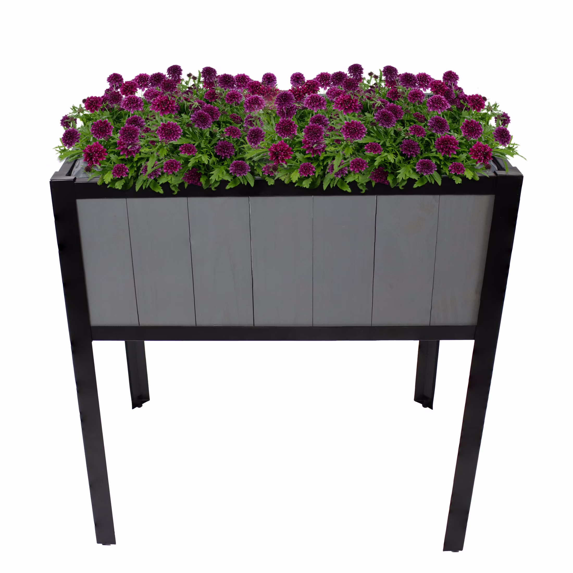 Sunnydaze 29.25" x 20" x 30.75" Gray Acacia Wood Rectangular Raised Garden Bed with Legs - image 1