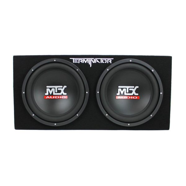 MTX Terminator Dual 12-Inch Loaded Subwoofer Enclosure System with 1500W Mono Amplifier & Complete Amp Installation Kit - product image 3