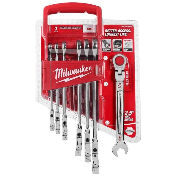 14-Piece Flex Head Ratcheting Combination Wrench Set SAE Metric, 144-Position Reversible Ratchet Wrenches - product image 3