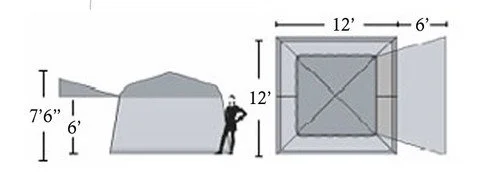Yanes NEW Kuche Kitchen Tent (12 x 12 x 7'6'') with Rain Panels, Screen House, Dining Shelter, Tent - image 3
