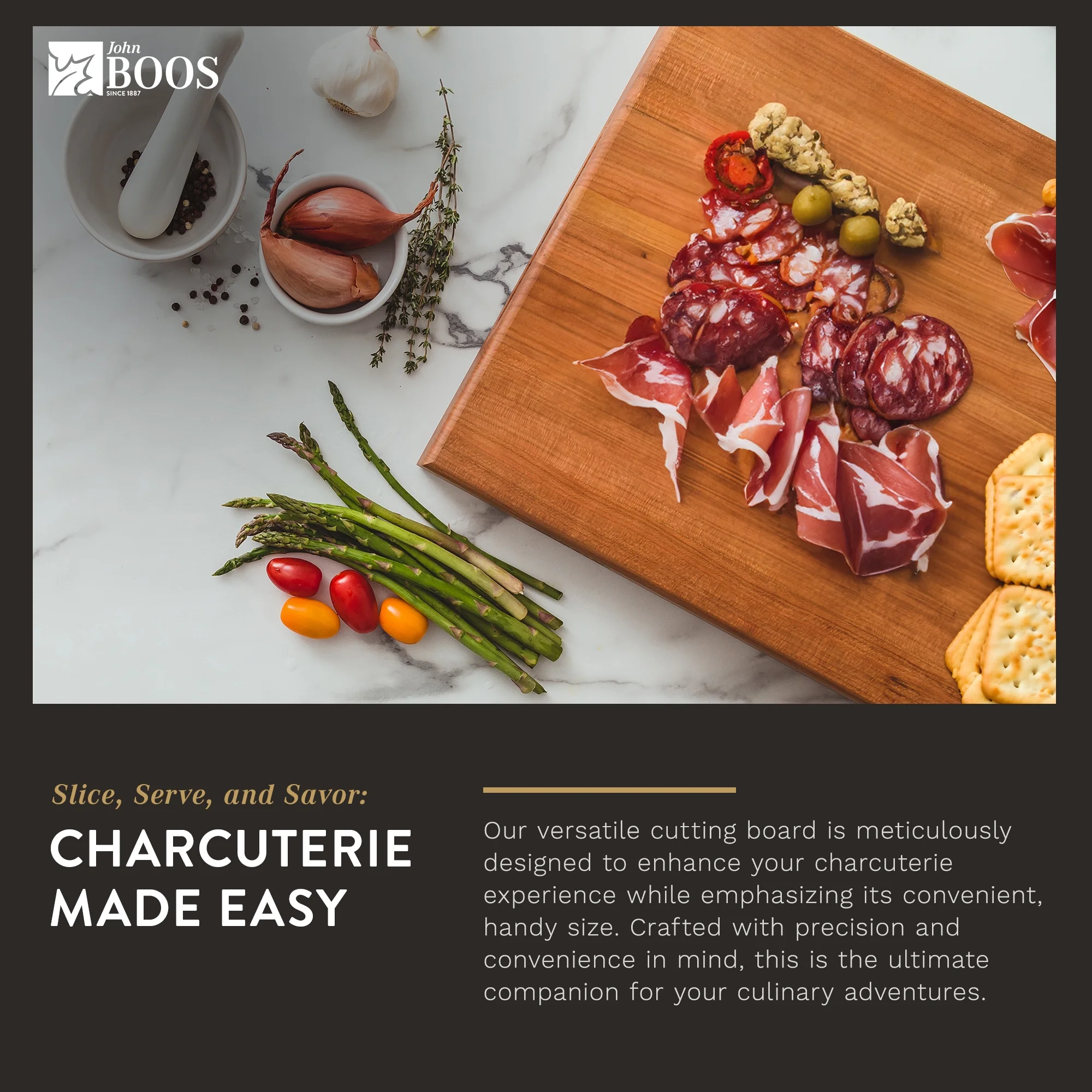 John Boos R-Board Reversible Wood Cutting Board, 18" x 12" x 1 1/2", Cherry - image 3
