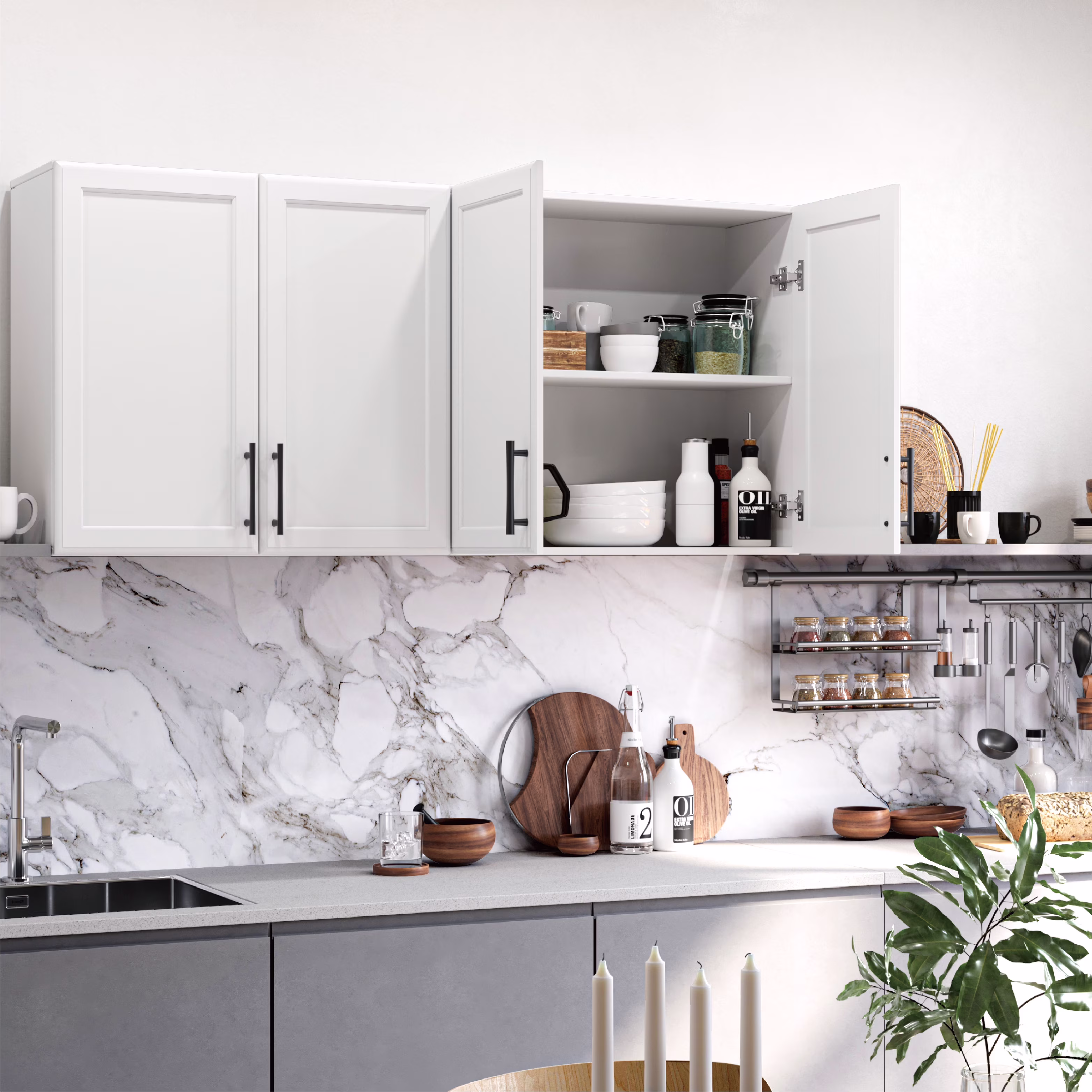 24" x 2Pcs Kitchen Wall Cabinet - image 1