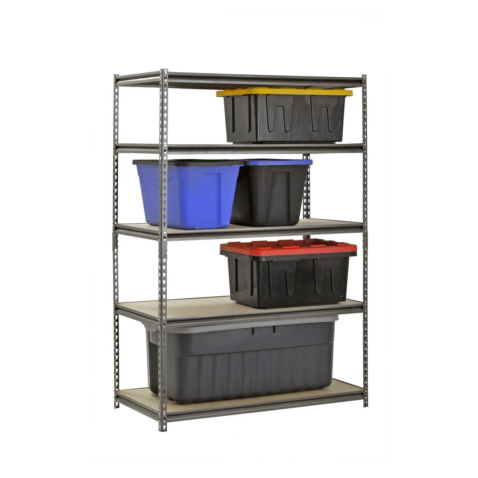 Muscle Rack 48"W x 24"D x 72"H 5-Shelf Steel Freestanding Shelves, Silver - image 4