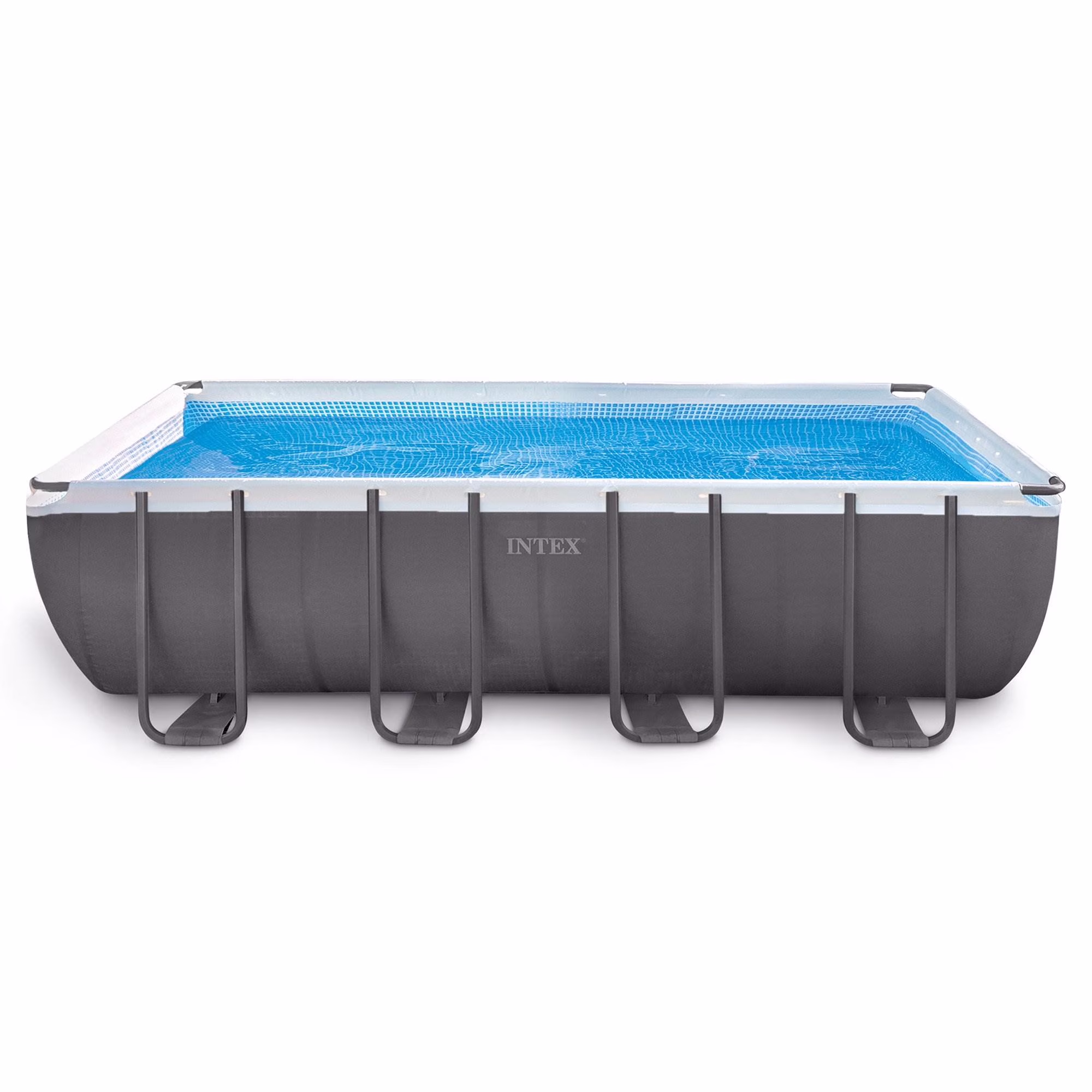 Intex 18' x 9' x 52" Ultra Frame Rectangular Above Ground Swimming Pool with Sand Filter Pump - image 1